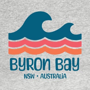 Byron Bay NSW Australia Retro Vintage Waves T-Shirt